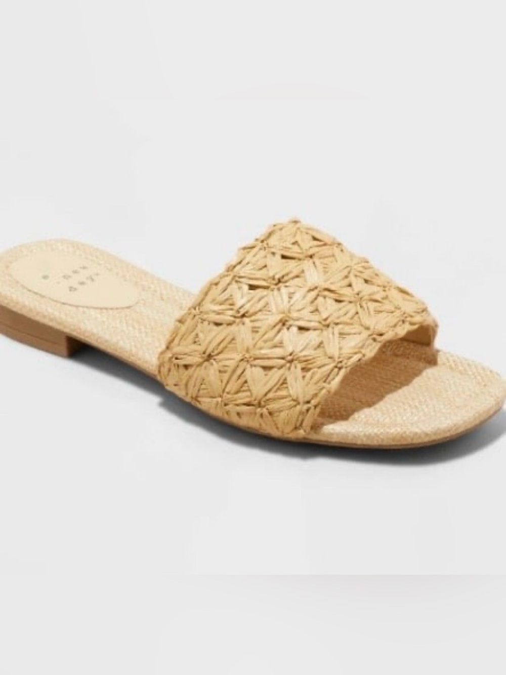 a new day Tan Woven Slide Sandals